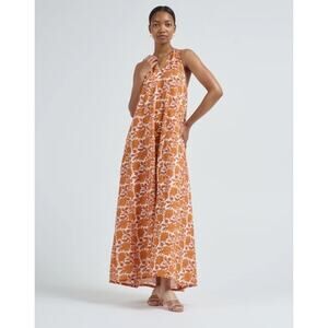 HANNAH ARTWEAR Valeria Dress Size 1 US 6 Floral Maxi Bohemian Retro Cotton i15